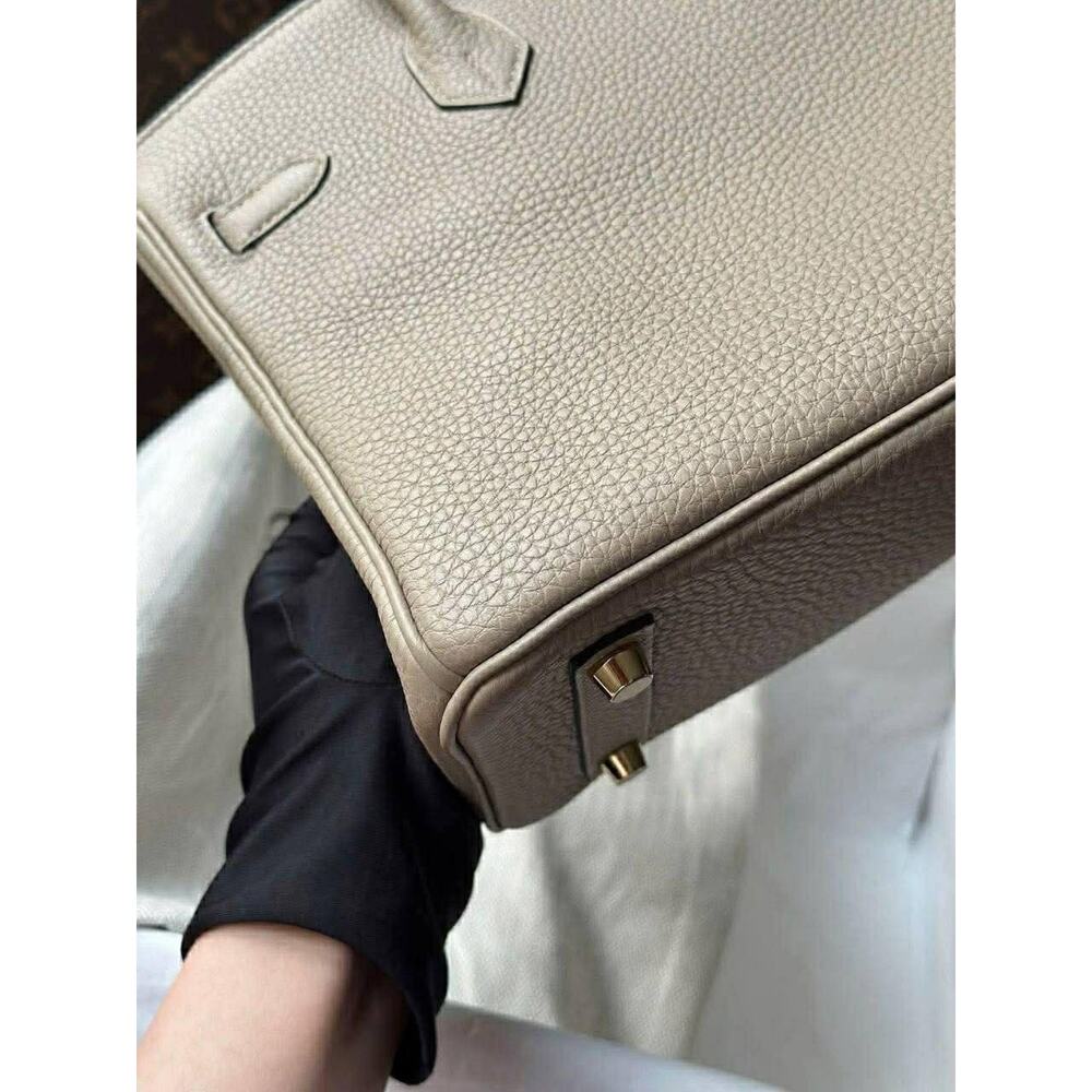 🌸 RARE BNIB HERMÈS Birkin 25 Gris Tourterelle Togo • U Stamp 2022 • Full Set 🌸 - Picture 5 of 16